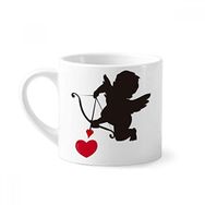 Dıythinker 170 ml Beyaz Aşk Tanrısı Melek Aşk Kalp Desenli Mini Kahve Seramik Kupa