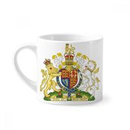 Dıythinker 170 ml Beyaz Aslan Tek Boynuzlu At Tacı Britanya Ulusal Amblem UK Mini Kahve Seramik Kupa