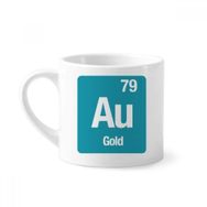 Dıythinker 170 ml Beyaz Au Altın Kimyasal Element Bilim Mini Kahve Seramik Kupa