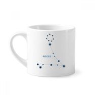 Dıythinker 170 ml Beyaz Balık Burcu Zodyak Mini Kahve Seramik Kupa