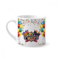 Dıythinker 170 ml Beyaz Balon Maskesi Happy Carnival Of Venice Mini Kahve Seramik Kupa