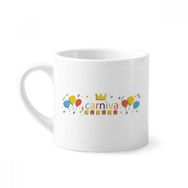 Dıythinker 170 ml Beyaz Balon Taç Happy Carnival Of Venice Mini Kahve Seramik Kupa