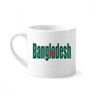 Dıythinker 170 ml Beyaz Bangladeş Ülke Bayrağı İsim Mini Kahve Seramik Kupa