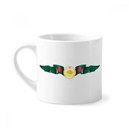 Dıythinker 170 ml Beyaz Bangladeş Ulusal Amblem Ülke Mini Kahve Seramik Kupa