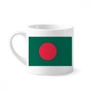 Dıythinker 170 ml Beyaz Bangladeş Ulusal Bayrağı Asya Ülke Mini Kahve Seramik Kupa