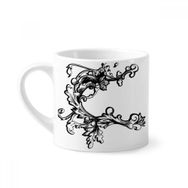 Dıythinker 170 ml Beyaz Barok Dekorasyon Çiçek Modern Desenli Mini Kahve Seramik Kupa
