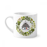 Dıythinker 170 ml Beyaz Basilique Paris Fransa İllüstrasyon Mini Kahve Seramik Kupa