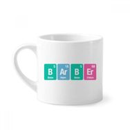 Dıythinker 170 ml Beyaz Berber Kimyasal Element Bilim Mini Kahve Seramik Kupa