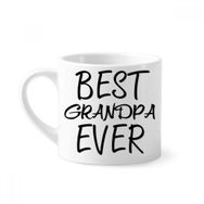 Dıythinker 170 ml Beyaz Best Grandpa Ever Alıntı Mini Kahve Seramik Kupa