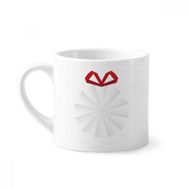 Dıythinker 170 ml Beyaz Beyaz Soyut Noel Origami Dekorasyon Mini Kahve Seramik Kupa