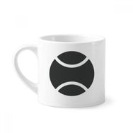 Dıythinker 170 ml Beyaz Beyzbol Spor Basit Geometri Desenli Mini Kahve Seramik Kupa