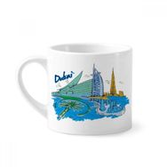 Dıythinker 170 ml Beyaz Birleşik Arap Emirlikleri Dubai Suluboya Mini Kahve Seramik Kupa