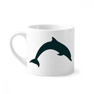 Dıythinker 170 ml Beyaz Blue Ocean Docile Jump Dolphin Mini Kahve Seramik Kupa