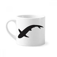Dıythinker 170 ml Beyaz Blue Ocean Shark Fierce Animal Mini Kahve Seramik Kupa