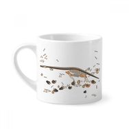 Dıythinker 170 ml Beyaz Bones Siyah Minyatür Dinozor Mini Kahve Seramik Kupa