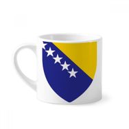 Dıythinker 170 ml Beyaz Bosna Hersek Amblem Ülke Mini Kahve Seramik Kupa