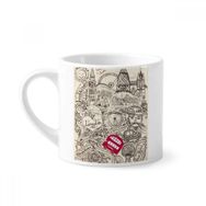 Dıythinker 170 ml Beyaz British Bus London Eyes Big Ben UK Mini Kahve Seramik Kupa