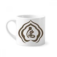 Dıythinker 170 ml Beyaz Budizm Karakteri Figür Desenli Mini Kahve Seramik Kupa