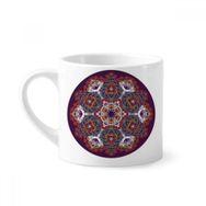 Dıythinker 170 ml Beyaz Budizm Renkli Asimetrik Soyut Desen Mini Kahve Seramik Kupa
