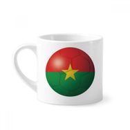Dıythinker 170 ml Beyaz Burkina Faso Ulusal Bayrağı Futbol Mini Kahve Seramik Kupa
