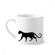 Dıythinker 170 ml Beyaz Büyüleyici Siyah Kedi Sevgili Hayvan Sanat Silüeti Mini Kahve Seramik Kupa
