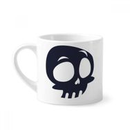 Dıythinker 170 ml Beyaz Cadılar Bayramı Büyük Gözlü İskelet Mini Kahve Seramik Kupa