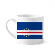 Dıythinker 170 ml Beyaz Cape Verde Ulusal Bayrak Afrika Ülke Mini Kahve Seramik Kupa