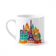 Dıythinker 170 ml Beyaz Castle Paris Fransa Eyfel Kulesi Mini Kahve Seramik Kupa