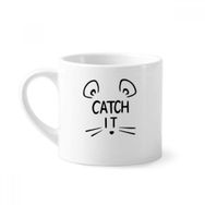 Dıythinker 170 ml Beyaz Catch IT Mouse Face DIY Tasarım Mini Kahve Seramik Kupa