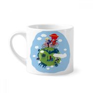 Dıythinker 170 ml Beyaz Chinese The Great Wall Art Mini Kahve Seramik Kupa