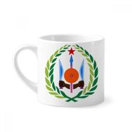 Dıythinker 170 ml Beyaz Cibuti Cibuti Ulusal Amblem Mini Kahve Seramik Kupa