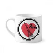 Dıythinker 170 ml Beyaz City Paris Fransa Eyfel Kulesi Sevgi Mini Kahve Seramik Kupa