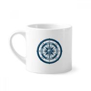 Dıythinker 170 ml Beyaz Compass Droits Askeri Okyanus Ordusu Mini Kahve Seramik Kupa