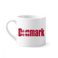 Dıythinker 170 ml Beyaz Danimarka Ülke Bayrağı İsim Mini Kahve Seramik Kupa