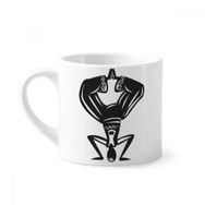 Dıythinker 170 ml Beyaz Dans Silüeti Meksika Meksika Mini Kahve Seramik Kupa