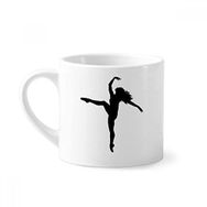 Dıythinker 170 ml Beyaz Dans Sporları Dansçı Performans Sanatı Mini Kahve Seramik Kupa