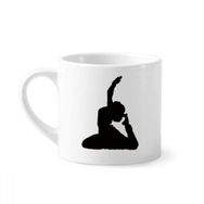 Dıythinker 170 ml Beyaz Dansçı Sanatı Tavuskuşu Yoga Spor Mini Kahve Seramik Kupa