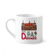 Dıythinker 170 ml Beyaz Demark Ulusal Simge Simgesi Desenli Mini Kahve Seramik Kupa
