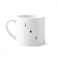Dıythinker 170 ml Beyaz Diamond A Oyun Kartları Desenli Mini Kahve Seramik Kupa