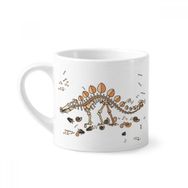Dıythinker 170 ml Beyaz Dinozor Çimen Büyük Stegosaurus Mini Kahve Seramik Kupa