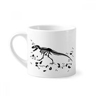 Dıythinker 170 ml Beyaz Dinozor Kemik Kemikleri Orta Boy Mini Kahve Seramik Kupa