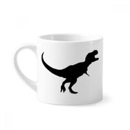 Dıythinker 170 ml Beyaz Dinozor Siyah Kemik Mini Kahve Seramik Kupa
