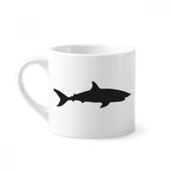 Dıythinker 170 ml Beyaz Docile Blue Ocean Shark Fierce Fish Mini Kahve Seramik Kupa