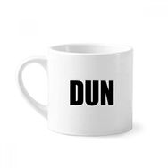 Dıythinker 170 ml Beyaz Dun Renk Siyah İsim Mini Kahve Seramik Kupa