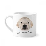Dıythinker 170 ml Beyaz Eğitimli Golden Retriever Yavru Köpek Hayvan Mini Kahve Seramik Kupa