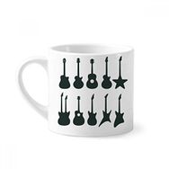 Dıythinker 170 ml Beyaz Elektrikli Gitar Müzik Canlılığı Sesler Mini Kahve Seramik Kupa