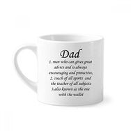 Dıythinker 170 ml Beyaz Encouraging Dad Festival Alıntı Mini Kahve Seramik Kupa