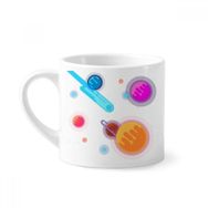 Dıythinker 170 ml Beyaz Evren Uzaylı Canavar Uzay Manzarası Mini Kahve Seramik Kupa