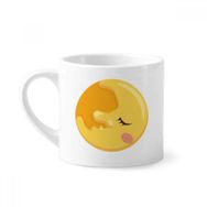 Dıythinker 170 ml Beyaz Evren ve Uzaylı Ay Mini Kahve Seramik Kupa