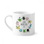 Dıythinker 170 ml Beyaz Evren ve Uzaylı Canavar Seti Mini Kahve Seramik Kupa